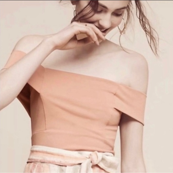 Anthropologie Tops - 🍄 NWT Anthropologie Deletta Off-the-shoulder Crop Top